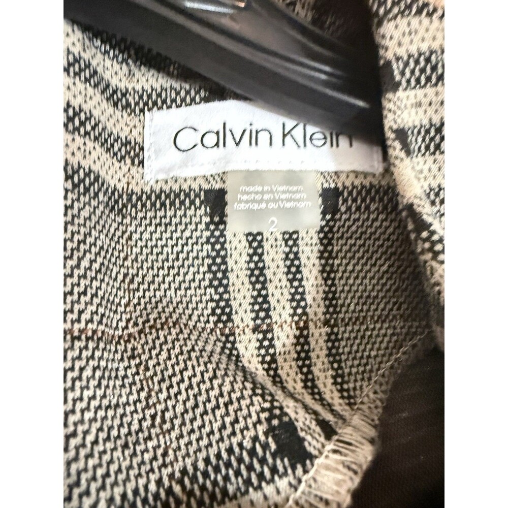 NWT Calvin Klein Elegant Plaid A- Line Shift Dress Elegant Chic Size 2 - Picture 8 of 11